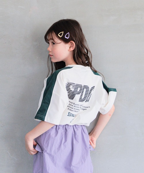SPALDING(スポルディング)の「【SPALDING(スポルディング)】別注水陸両用T(KIDS)(Tシャツ/カットソー・キッズ・ブラック/グリーン/ホワイト・140cm/130cm/120cm/110cm/150cm)」の5枚目の写真