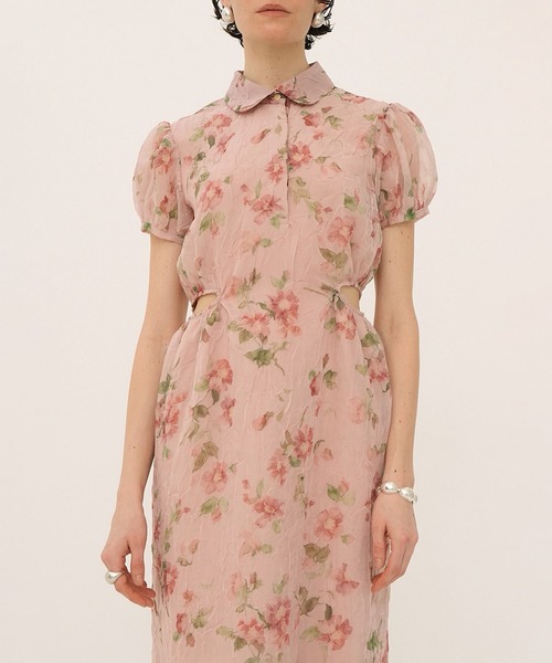 SHEER FLOWER MINI PUFF ONEPIECE（ワンピース）｜CLANE（クラネ）の