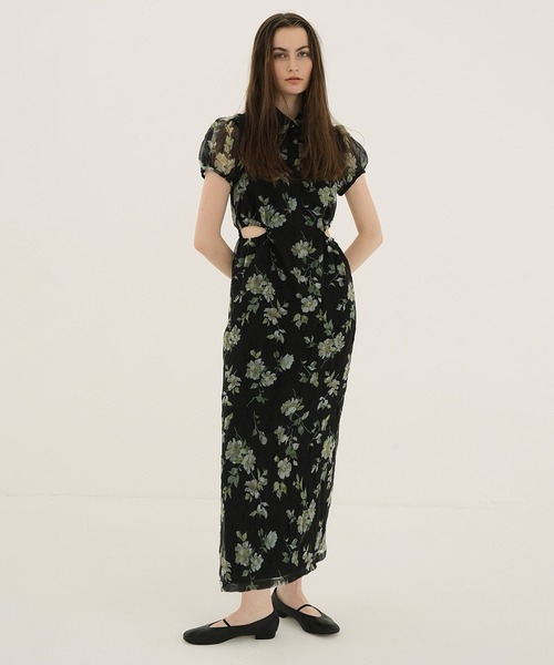 SHEER FLOWER MINI PUFF ONEPIECE（ワンピース）｜CLANE（クラネ）の
