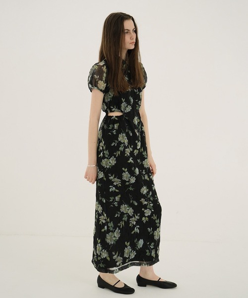 SHEER FLOWER MINI PUFF ONEPIECE（ワンピース）｜CLANE（クラネ）の