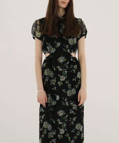 SHEER FLOWER MINI PUFF ONEPIECE（ワンピース）｜CLANE（クラネ）の