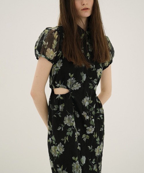 ワンピース CLANE SHEER FLOWER MINI PUFF ONEPIECE SHEER FLOWER MINI PUFF ONEPIECE（ワンピース）｜CLANE（クラネ）の