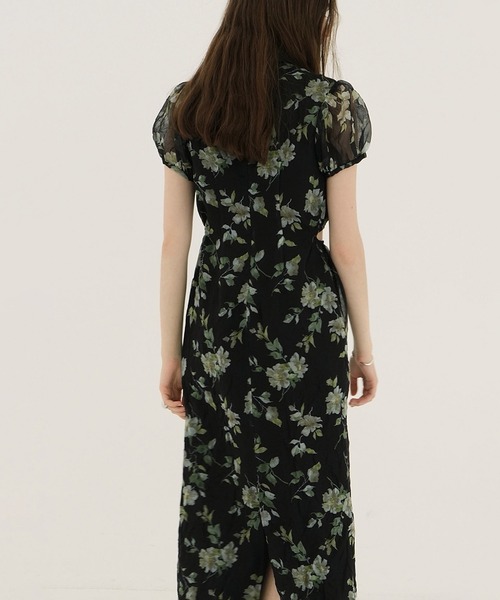 SHEER FLOWER MINI PUFF ONEPIECE（ワンピース）｜CLANE（クラネ）の