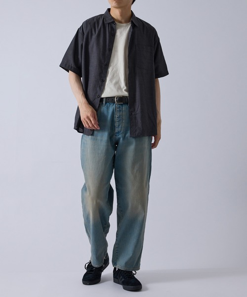 j.n.r.d(ジェー・エヌ・アール・ディー)の「j.n.r.d/パナマプレーン半袖シャツ(シャツ/ブラウス・メンズ・ホワイト系その他2/チャコールグレー・L/M/LL)」の8枚目の写真