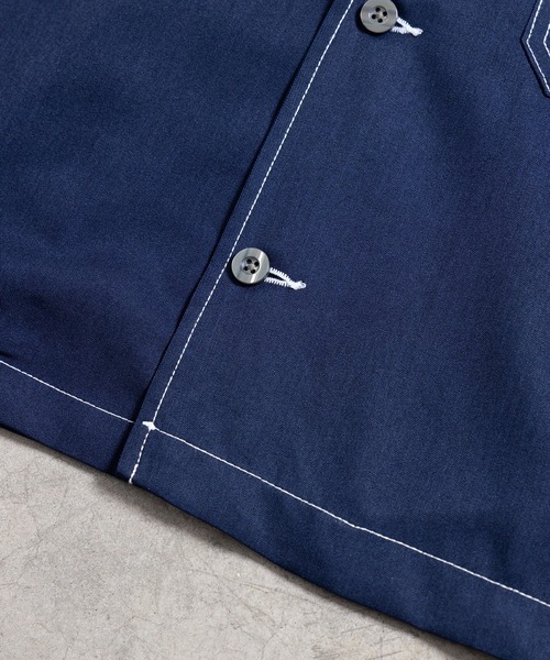 COMMON WARE（コモンウェアー）の「COMMONWARE:BIG SIZE STICHING SHIRTS/ビッグサイズ ステッチングシャツ（シャツ/ブラウス・メンズ・チャコールグレー/ブラック/ネイビー・M/L）」の18枚目の写真