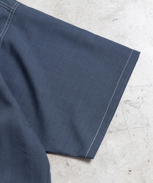 COMMON WARE（コモンウェアー）の「COMMONWARE:BIG SIZE STICHING SHIRTS/ビッグサイズ ステッチングシャツ（シャツ/ブラウス・メンズ・チャコールグレー/ブラック/ネイビー・M/L）」の6枚目の写真