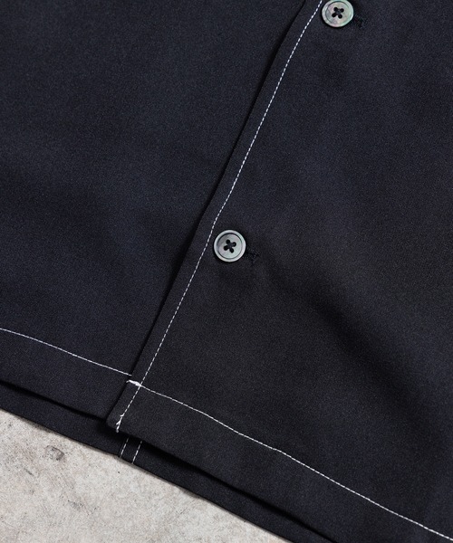 COMMON WARE（コモンウェアー）の「COMMONWARE:BIG SIZE STICHING SHIRTS/ビッグサイズ ステッチングシャツ（シャツ/ブラウス・メンズ・チャコールグレー/ブラック/ネイビー・M/L）」の8枚目の写真