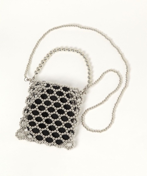 LEPSIM(レプシィム)の「ビーズショルダーミニバッグ 324877(ショルダーバッグ・レディース・ブラック系その他/シルバー・ONE SIZE)」の16枚目の写真