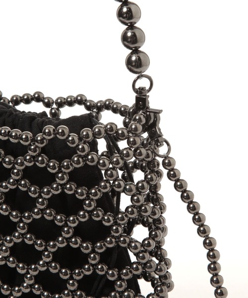 LEPSIM(レプシィム)の「ビーズショルダーミニバッグ 324877(ショルダーバッグ・レディース・ブラック系その他/シルバー・ONE SIZE)」の10枚目の写真