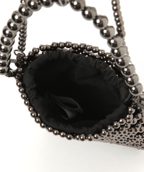 LEPSIM(レプシィム)の「ビーズショルダーミニバッグ 324877(ショルダーバッグ・レディース・ブラック系その他/シルバー・ONE SIZE)」の7枚目の写真