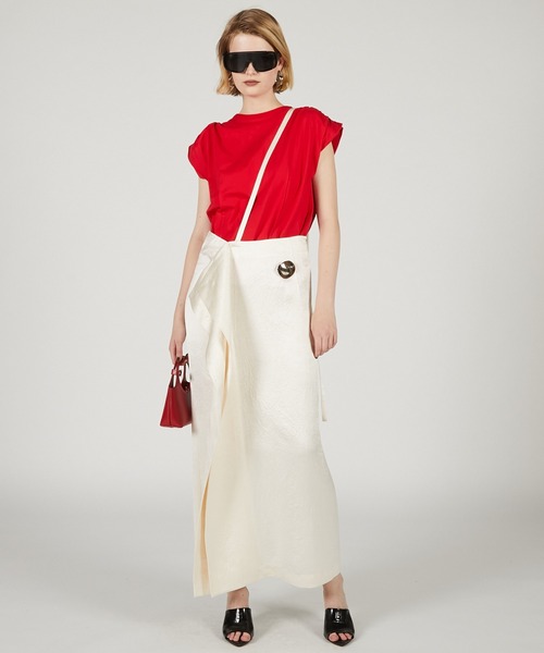 PRANK PROJECT（プランクプロジェクト）の「メタルモチーフローウエストスカート / Metal Motif Low Waist Skirt（スカート・レディース・ブラック/ネイビー/ホワイト・36/38）」の9枚目の写真