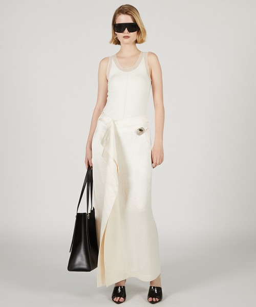 PRANK PROJECT（プランクプロジェクト）の「メタルモチーフローウエストスカート / Metal Motif Low Waist Skirt（スカート・レディース・ブラック/ネイビー/ホワイト・36/38）」の6枚目の写真