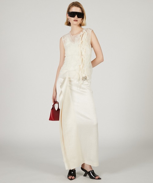 PRANK PROJECT（プランクプロジェクト）の「メタルモチーフローウエストスカート / Metal Motif Low Waist Skirt（スカート・レディース・ブラック/ネイビー/ホワイト・36/38）」の10枚目の写真