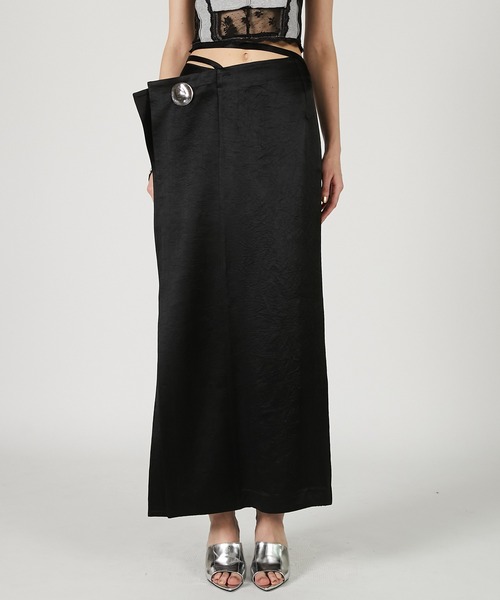 PRANK PROJECT（プランクプロジェクト）の「メタルモチーフローウエストスカート / Metal Motif Low Waist Skirt（スカート・レディース・ブラック/ネイビー/ホワイト・36/38）」の17枚目の写真