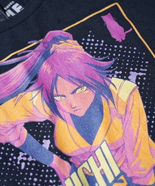 THRIFTY LOOK(スリフティールック)の「THRIFTY LOOK / スリフティールック THRIFTY ANIME TEE 'BLEACH' ブリーチ 夜一(Tシャツ/カットソー・メンズ・ブラック・X-LARGE/LARGE/XX-LARGE)」の4枚目の写真