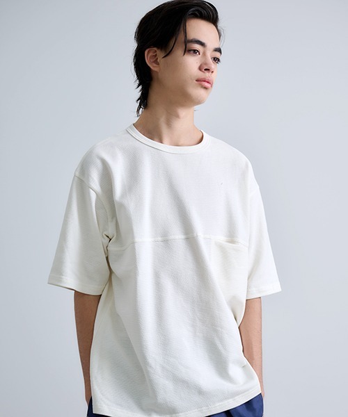 Revo.(レボ)の「Revo. カノコ裏毛 SS Tee(Tシャツ/カットソー・メンズ・ブラック/グレイッシュベージュ/グリーン/ホワイト・2/1)」の2枚目の写真