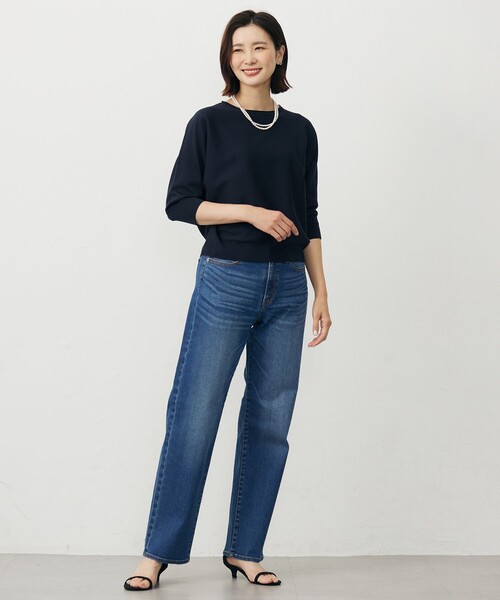 J.PRESS Ladies(J.プレス レディス)の「【WEB限定カラーあり・洗える・抗菌防臭】COTTON POLYESTER ドルマンスリーブ ニット(ニット/セーター・レディース・ライトグレー系/ネイビー系/スカイブルー系/オレンジ系/ピンク系・SMALL)」の16枚目の写真