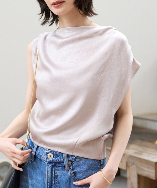 セール】【一部店舗限定】アシメドレープブラウス（シャツ/ブラウス