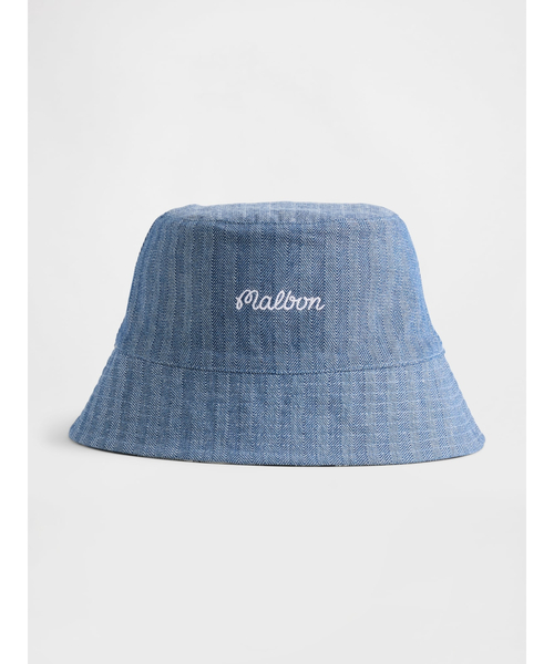 GAP（ギャップ）の「Gap × Malbon コットンリネン リバーシブル ロゴ バケットハット（ハット・メンズ・インディゴブルー・ONE SIZE）」の3枚目の写真