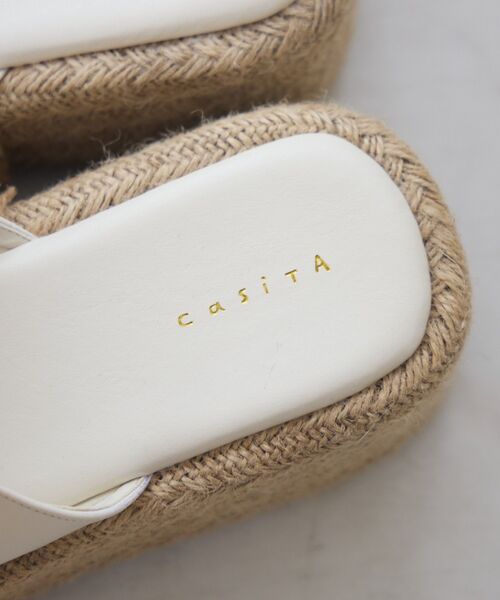 ems excite（エムズエキサイト）の「リボンジュートサンダル（サンダル・レディース・ブラック/オフホワイト/シルバー・MEDIUM/LARGE）」の17枚目の写真