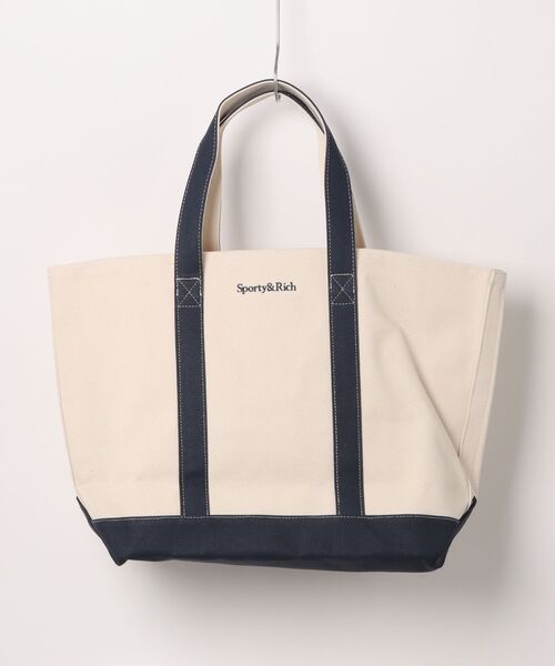 SPORTY&RICH(スポーティアンドリッチ)の「DODGERS TWO TONE TOTE BAG (EXCLUSIVE)(トートバッグ・レディース・ナチュラル・ONE SIZE)」の6枚目の写真