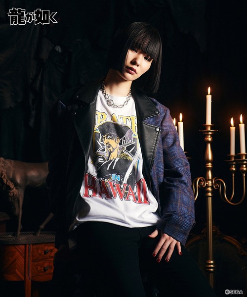 glamb（グラム）の「Pirates in Hawaii T-shirt / パイレーツインハワイTシャツ（Tシャツ/カットソー・メンズ・ホワイト/ブラック・M/L/XL）」の5枚目の写真
