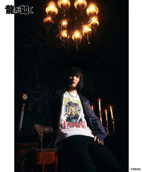glamb（グラム）の「Pirates in Hawaii T-shirt / パイレーツインハワイTシャツ（Tシャツ/カットソー・メンズ・ホワイト/ブラック・M/L/XL）」の3枚目の写真