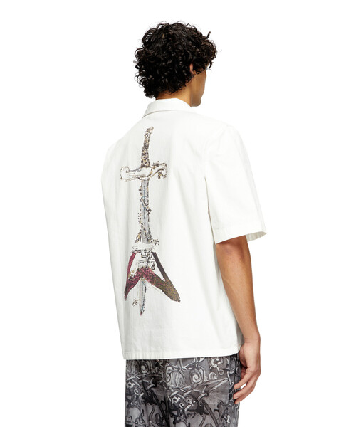 DIESEL(ディーゼル)の「メンズ 半袖シャツ S-BRACK-A-HGBS(シャツ/ブラウス・メンズ・ホワイト・44/48/46/52/50/54)」の2枚目の写真