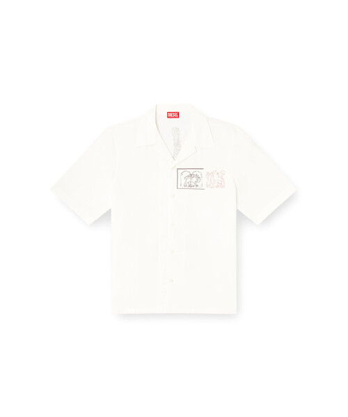 DIESEL(ディーゼル)の「メンズ 半袖シャツ S-BRACK-A-HGBS(シャツ/ブラウス・メンズ・ホワイト・44/48/46/52/50/54)」の5枚目の写真