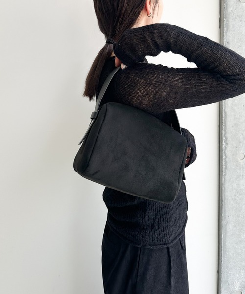 select MOCA by son（セレクトモカバイソン）の「フェイクスエードワンハンドルバッグ（ハンドバッグ・レディース・ブラウン/ブラック・FREE）」の7枚目の写真