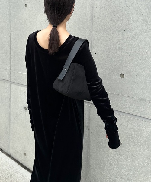 select MOCA by son（セレクトモカバイソン）の「フェイクスエードワンハンドルバッグ（ハンドバッグ・レディース・ブラウン/ブラック・FREE）」の12枚目の写真