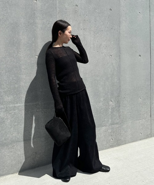 select MOCA by son（セレクトモカバイソン）の「フェイクスエードワンハンドルバッグ（ハンドバッグ・レディース・ブラウン/ブラック・FREE）」の3枚目の写真