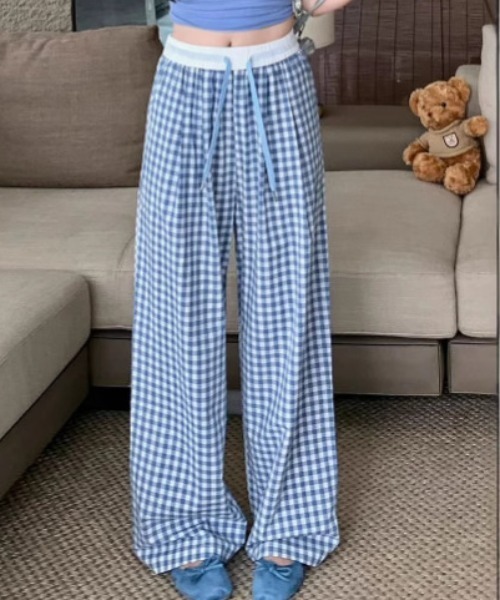 REBALANCE(リバランス)の「チェック柄ワイドパンツ(その他パンツ・レディース・A/B/D/C・LARGE/MEDIUM)」の2枚目の写真