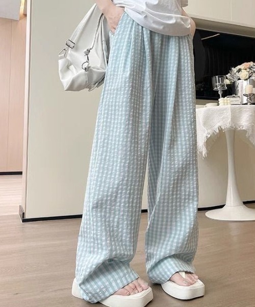 REBALANCE(リバランス)の「チェック柄ワイドパンツ(その他パンツ・レディース・A/B/D/C・LARGE/MEDIUM)」の3枚目の写真