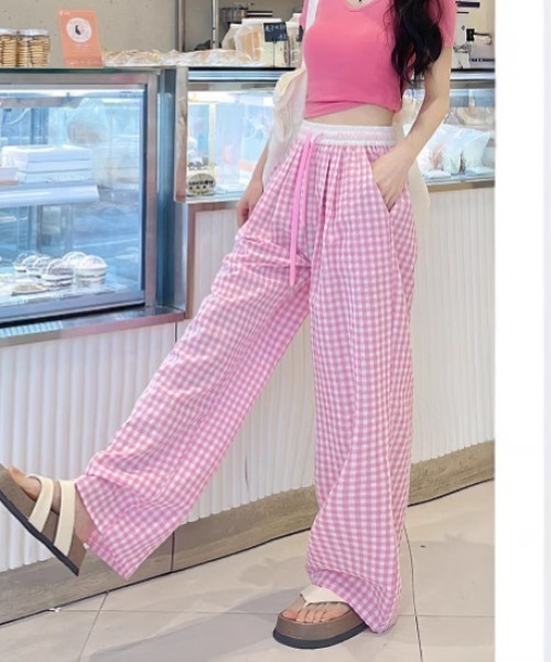 REBALANCE(リバランス)の「チェック柄ワイドパンツ(その他パンツ・レディース・A/B/D/C・LARGE/MEDIUM)」の6枚目の写真