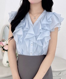 INGNI | フリルシアーノースリブラウス(シャツ/ブラウス)