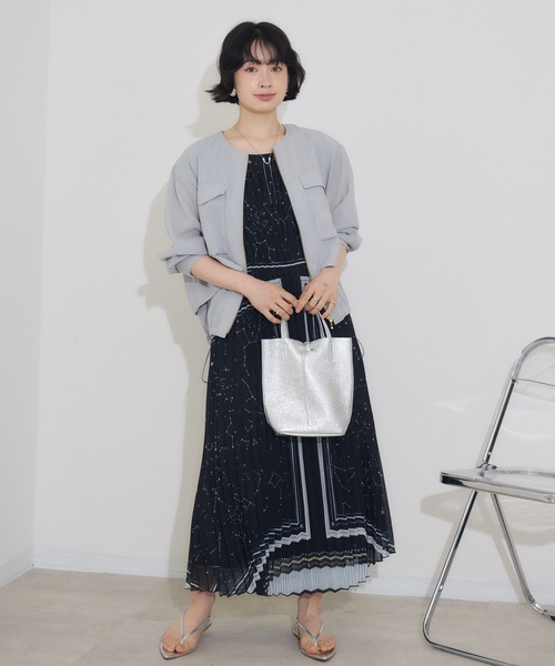 KATHARINE ROSS（キャサリンロス）の「【KATHARINE ROSS】リネン調ドロストブルゾン（ブルゾン・レディース・ブラウン/グレー・MEDIUM）」の11枚目の写真