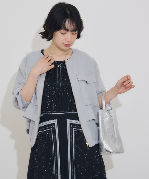 KATHARINE ROSS（キャサリンロス）の「【KATHARINE ROSS】リネン調ドロストブルゾン（ブルゾン・レディース・ブラウン/グレー・MEDIUM）」の15枚目の写真