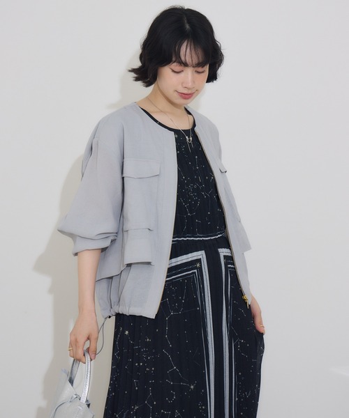 KATHARINE ROSS（キャサリンロス）の「【KATHARINE ROSS】リネン調ドロストブルゾン（ブルゾン・レディース・ブラウン/グレー・MEDIUM）」の16枚目の写真