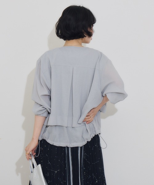 KATHARINE ROSS（キャサリンロス）の「【KATHARINE ROSS】リネン調ドロストブルゾン（ブルゾン・レディース・ブラウン/グレー・MEDIUM）」の17枚目の写真