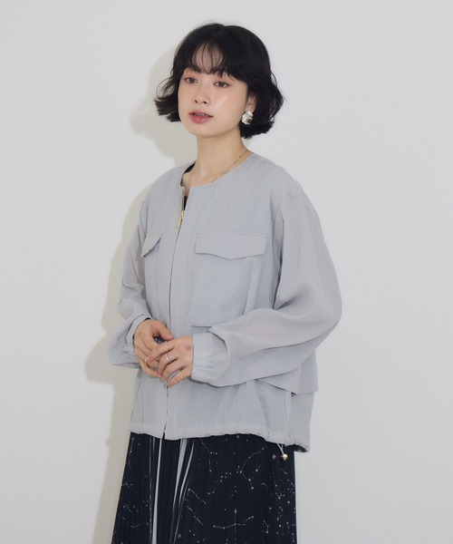 KATHARINE ROSS（キャサリンロス）の「【KATHARINE ROSS】リネン調ドロストブルゾン（ブルゾン・レディース・ブラウン/グレー・MEDIUM）」の20枚目の写真