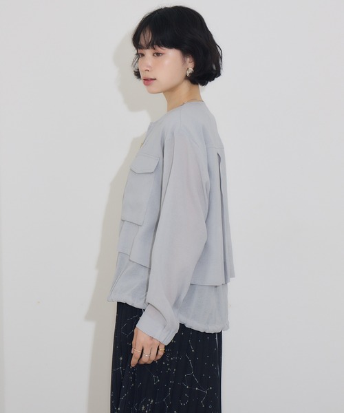 KATHARINE ROSS（キャサリンロス）の「【KATHARINE ROSS】リネン調ドロストブルゾン（ブルゾン・レディース・ブラウン/グレー・MEDIUM）」の21枚目の写真