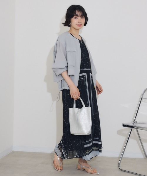 KATHARINE ROSS（キャサリンロス）の「【KATHARINE ROSS】リネン調ドロストブルゾン（ブルゾン・レディース・ブラウン/グレー・MEDIUM）」の14枚目の写真