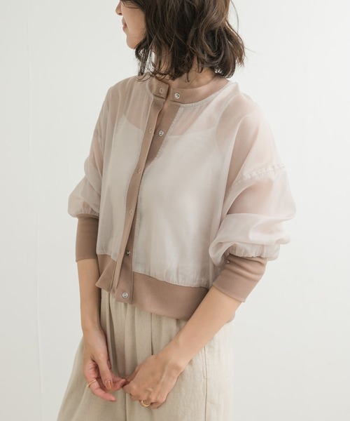 audrey and john wad（オードリーアンドジョンワッド）の「『別注』Audrey and John Wad×DOORS　シアーブルゾン（ブルゾン・レディース・ブラック/グレー/ベージュ・FREE）」の9枚目の写真