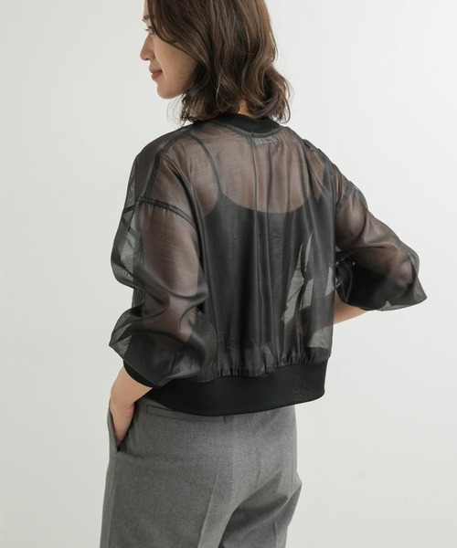 audrey and john wad（オードリーアンドジョンワッド）の「『別注』Audrey and John Wad×DOORS　シアーブルゾン（ブルゾン・レディース・ブラック/グレー/ベージュ・FREE）」の5枚目の写真