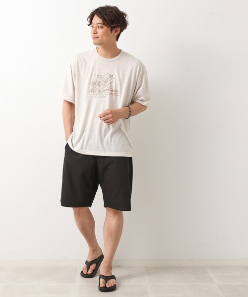 セール】ポリ麻刺繍半袖Tシャツ（Tシャツ/カットソー）｜THE