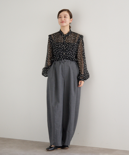 WEB限定/追加2》楊柳フリルピンタックブラウス（シャツ/ブラウス