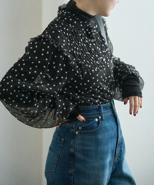 WEB限定/追加2》楊柳フリルピンタックブラウス（シャツ/ブラウス