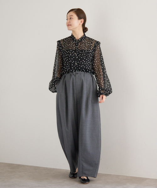 WEB限定/追加2》楊柳フリルピンタックブラウス（シャツ/ブラウス