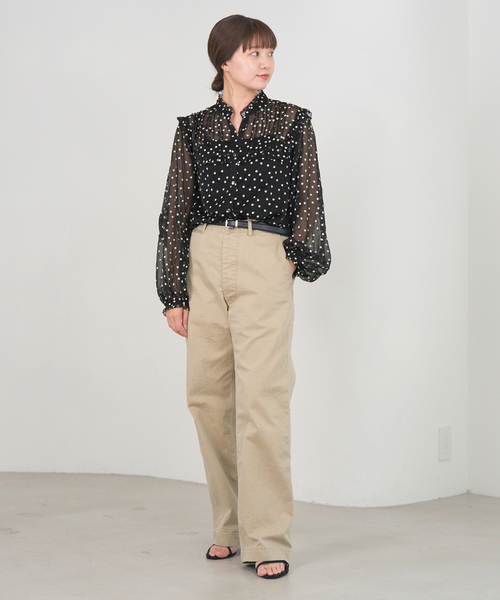 WEB限定/追加2》楊柳フリルピンタックブラウス（シャツ/ブラウス